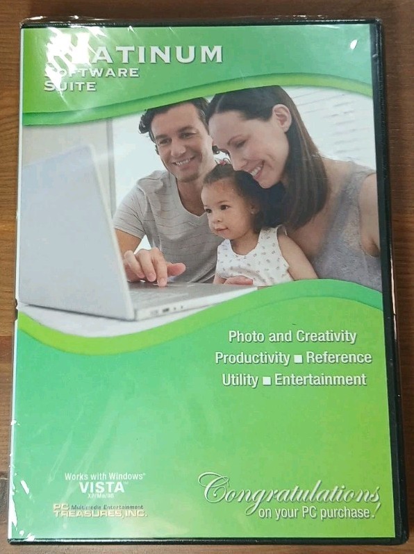 NEW Platinum Software Suite PC Treasures DVD Corel Paint Shop Pro