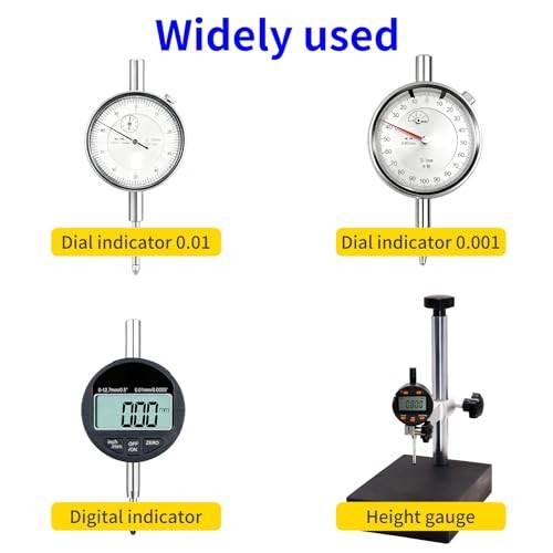 6pcs Dial Digital Indicator Extension Stem Rod Set - 1", 2", 3", 4", 5", 6"