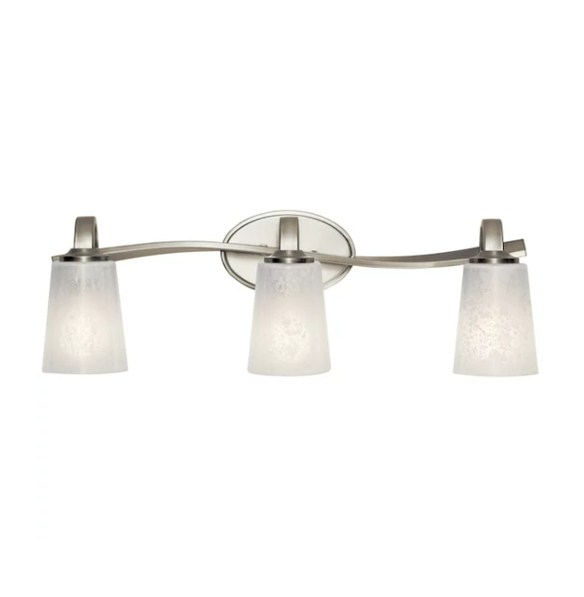 Kichler Lighting 3-Light Oxby Brushed Nickel Bathroom Vanity Light