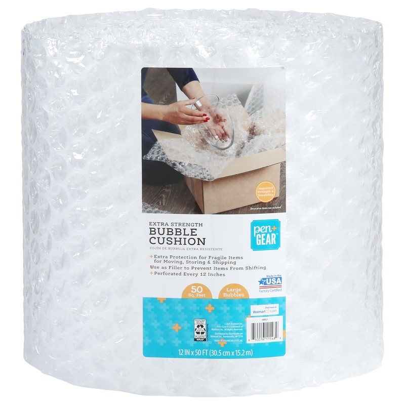 Extra Strength Bubble Wrap Rolls 2 Pack 12in x 50ft Puncture Resistant New