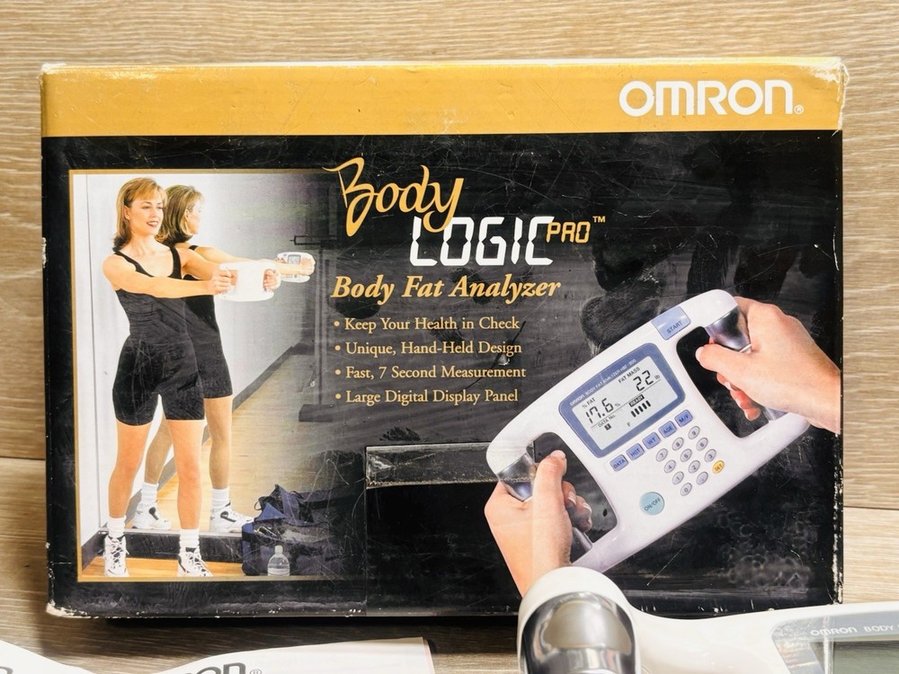 Omron Body Fat Analyzer HBF-300 Body Logic Pro Handheld Digital Display WORKING