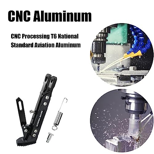 Motorcycle Universal Kickstand Adjustable Modified CNC Aluminum Alloy Black