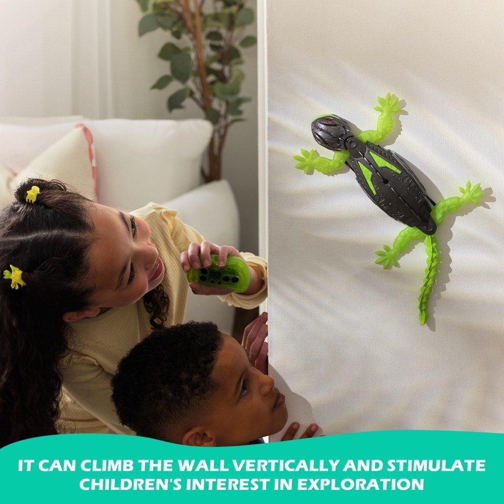 Wall Crawler Gecko - Remote Control Lizard with LED Eyes for Ages 6+