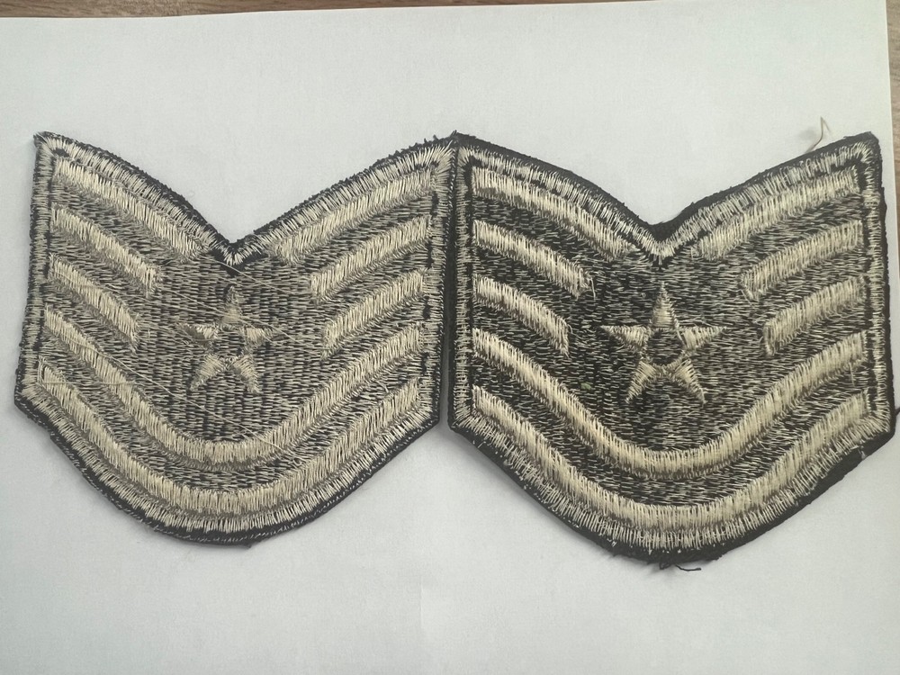 Technical Sergeant (E6) US Air Force Rank Patch Pair