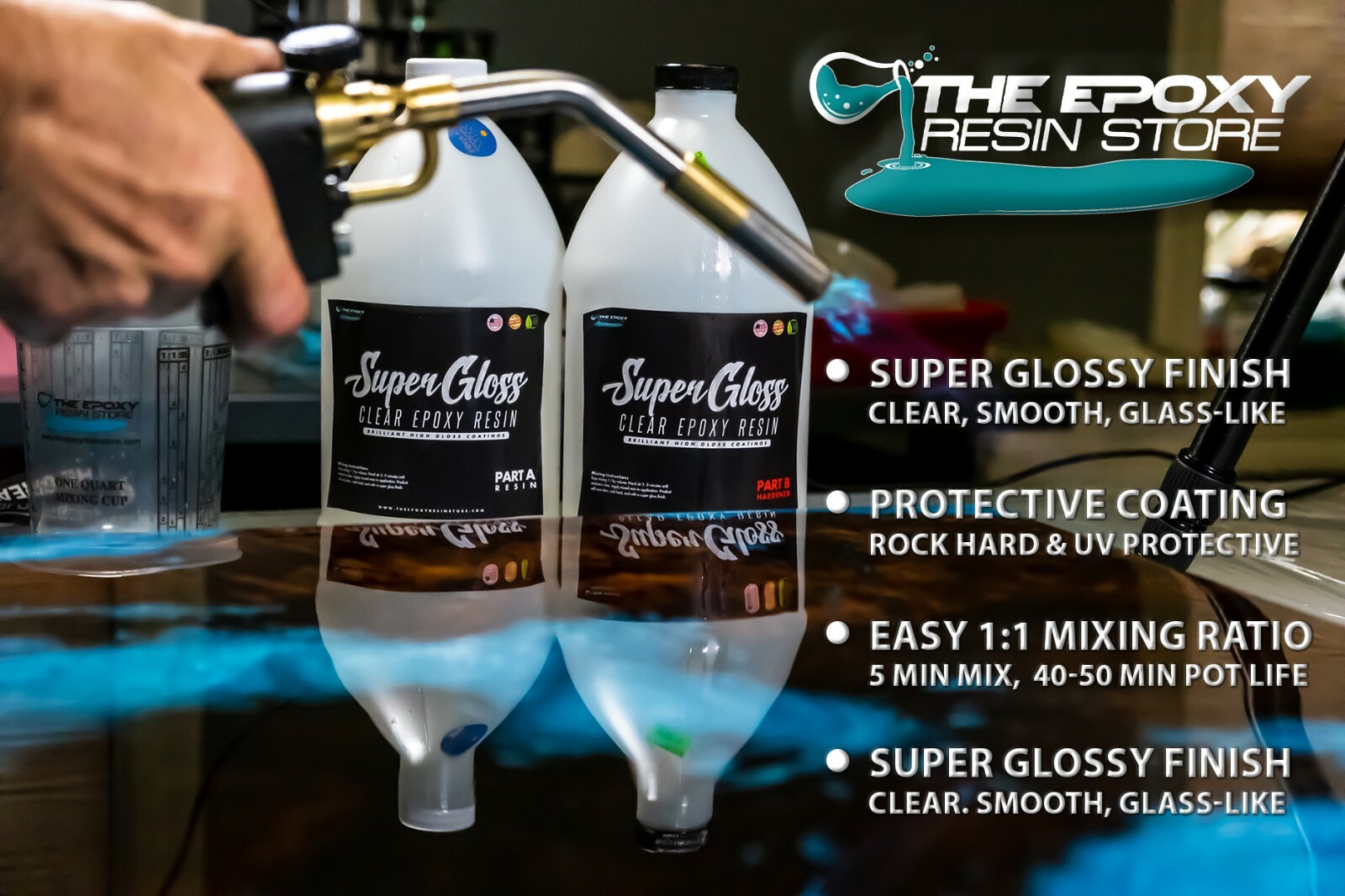 The epoxy resin Store - No yellowing, tabletops, crafts, counters - 1 Gallon Kit