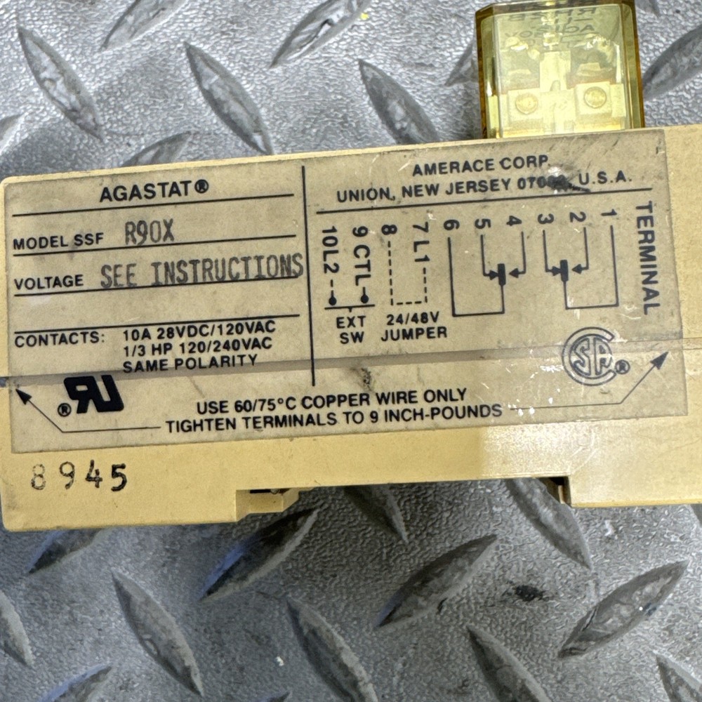 Agastat R90X Timing Relay. H-2