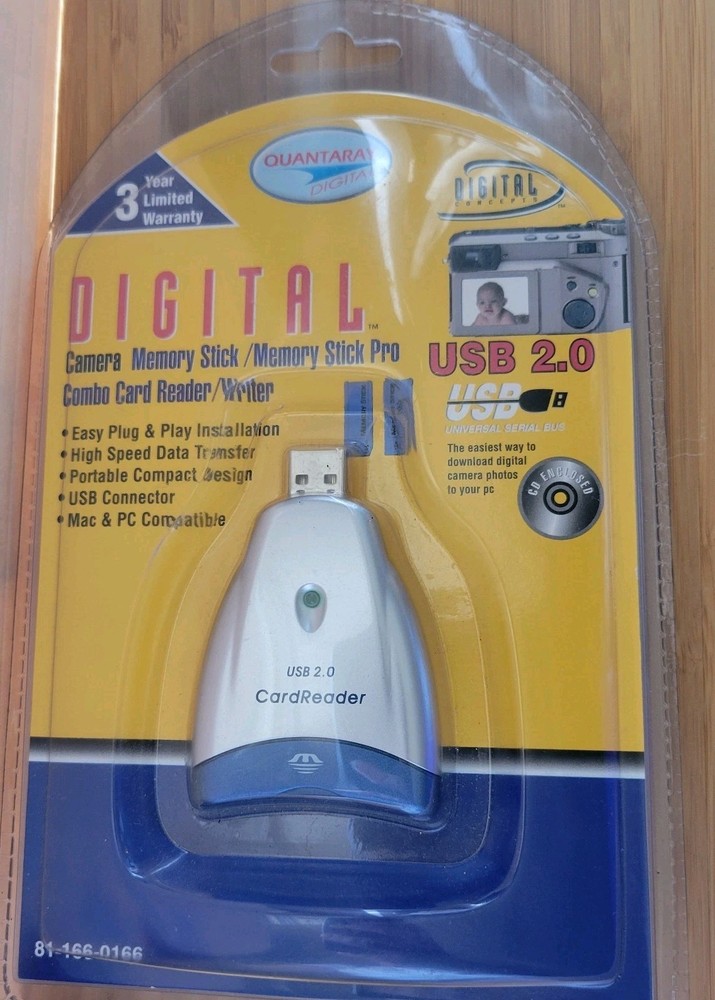 Quantaray USB 2.0 Memory Stick Pro Card Reader Writer New Sealed