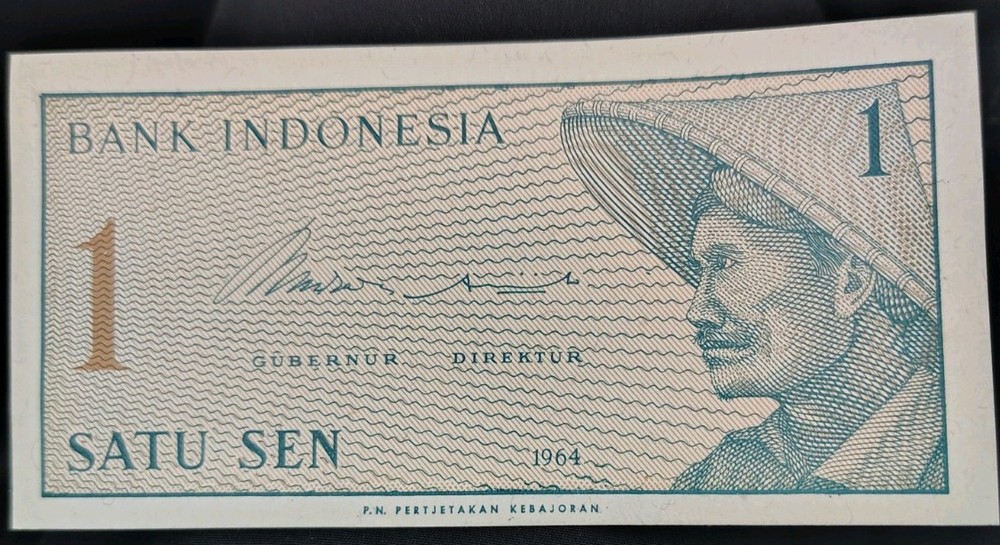 1964 Indonesia 1 Sen Note