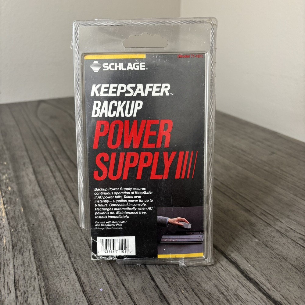Schlage KeepSafer Backup Power Supply Model 71-101 NEW