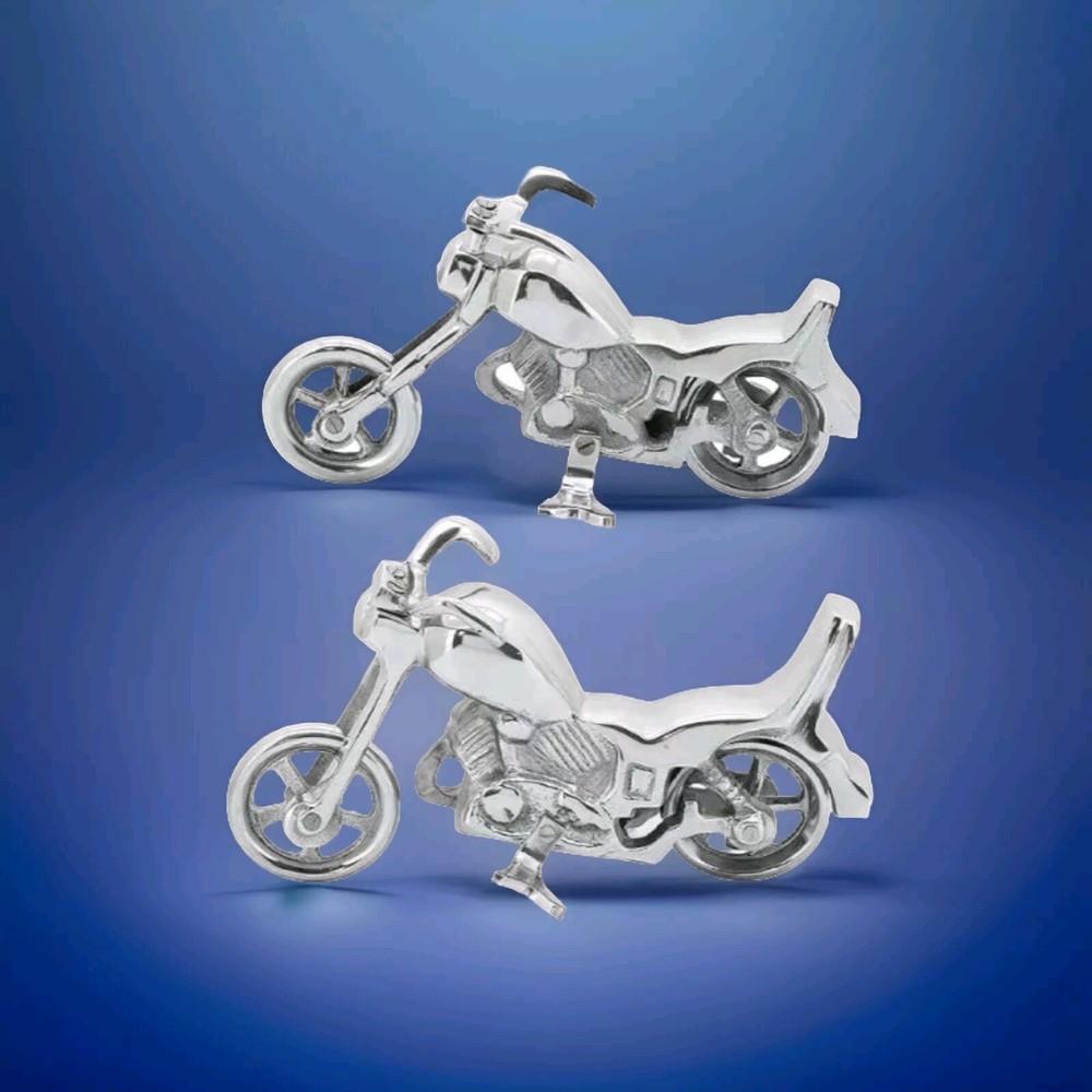 Sagebrook Home Metal 10" Motorcycle, Silver