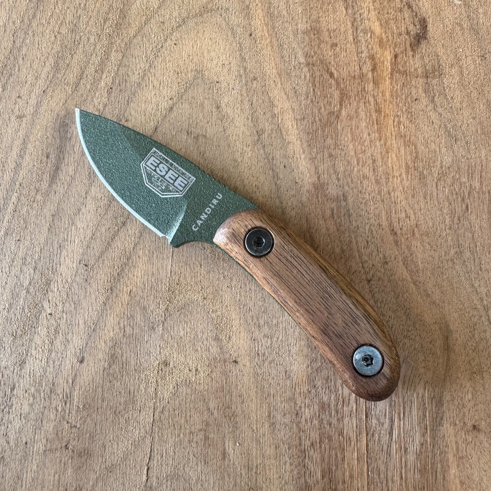 Walnut scales compatible with ESEE Candiru knife