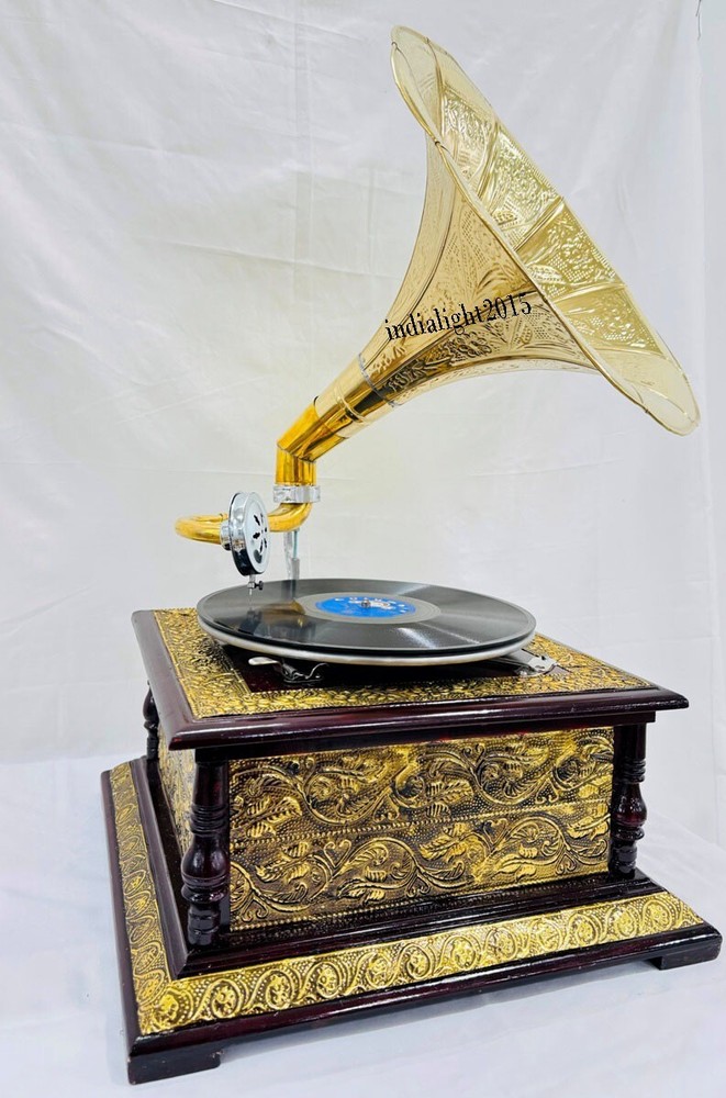Vintage HMV Gramophone Fully Functional Working Phonograph win-up record player