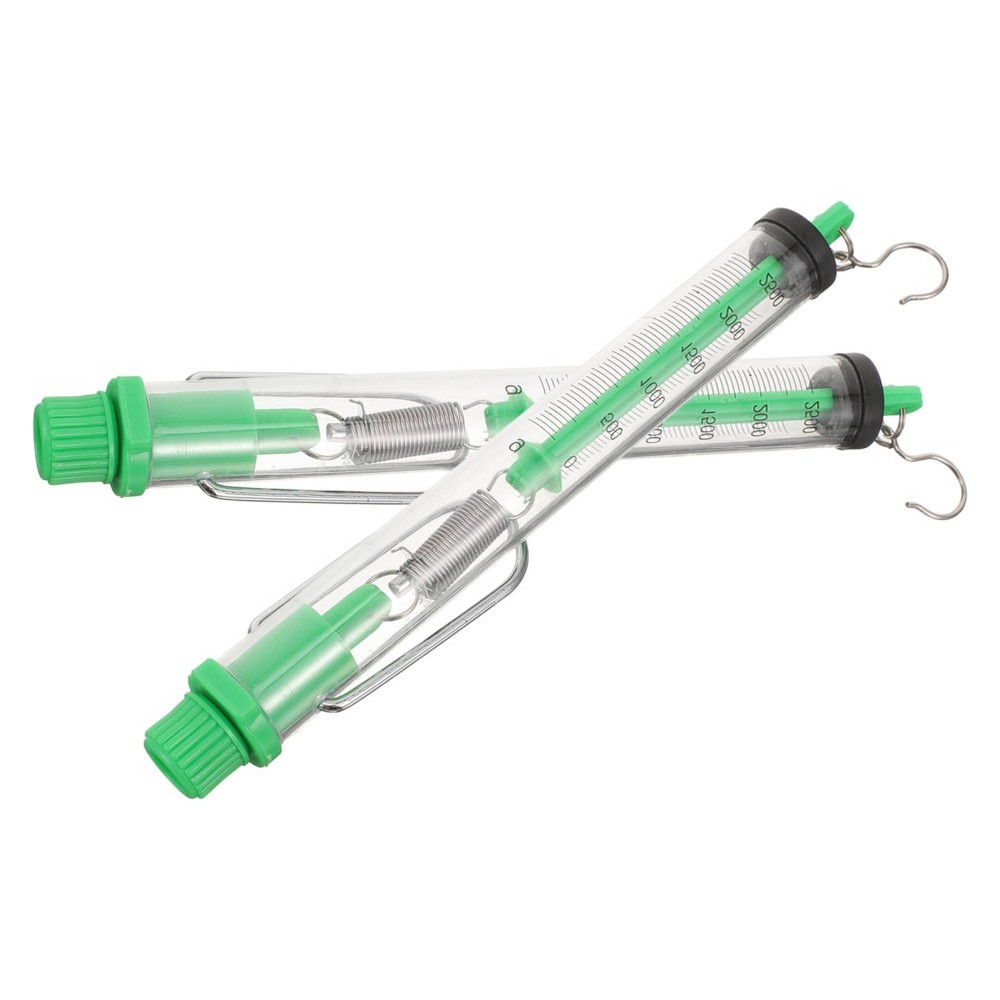 2 Pcs Cylinder Dynamometer Mini Hook Spring Scale Science Instruments