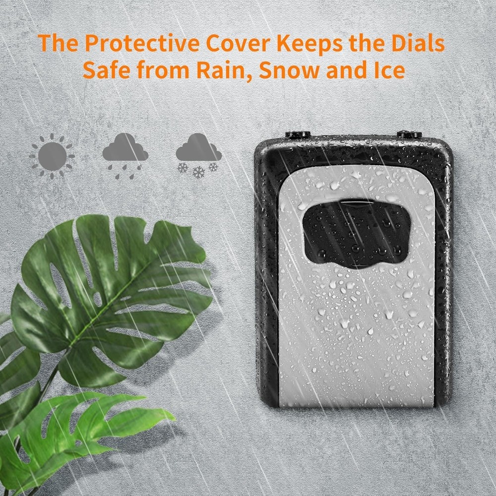 Secure Wall-Mounted Key Lock Box with 4-Digit Code - Ideal for Home & Travel