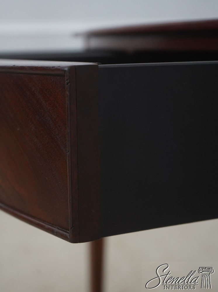 72604: WRIGHT TABLE CO. Mahogany Federal Style 2 Drawer End Table Server