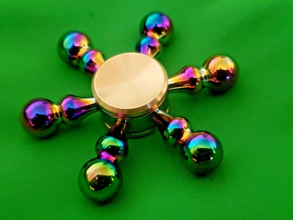 Multi Color Solid Brass Fidget Spinner Toy Good Quality Removable Bearing ADHD