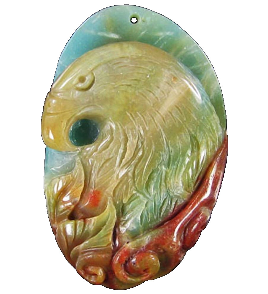 Multi-Color Amazonite Eagle Pendant