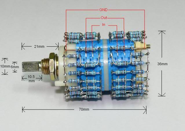 24 Step Attenuator Volume Control Pot Log Stereo