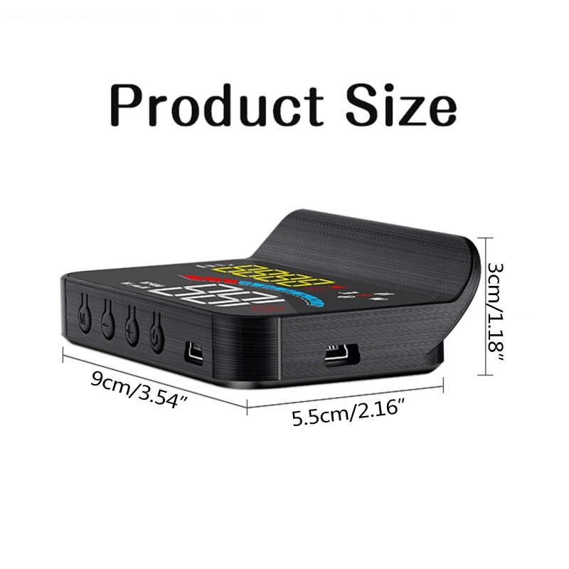 Car Odometer LCD Head-up Display OBD Code MPH/ for h Meter