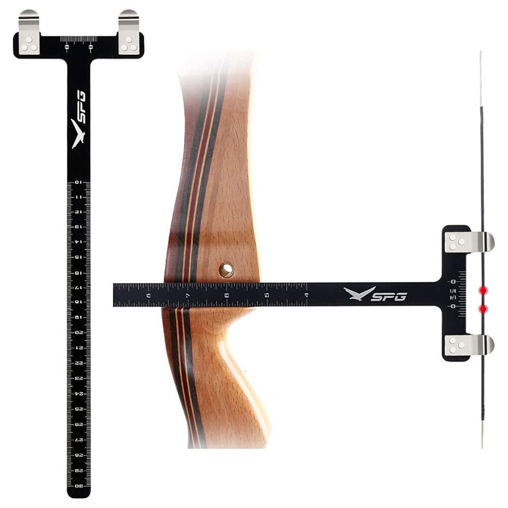 Archery Bow String Nocking Points Pliers with T Shape Turning Bow Square Ruler