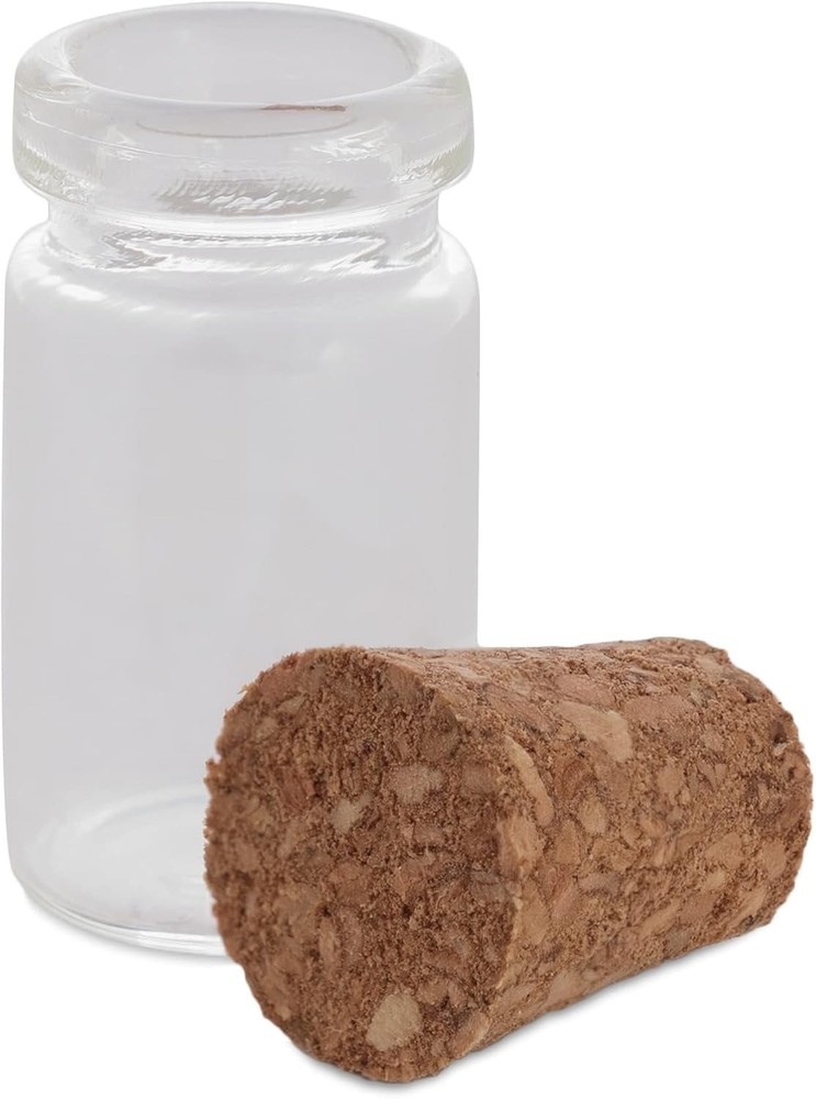 Rustic Mini Glass Jars with Corks - 50 Bottles for Creative Crafts & Gifts
