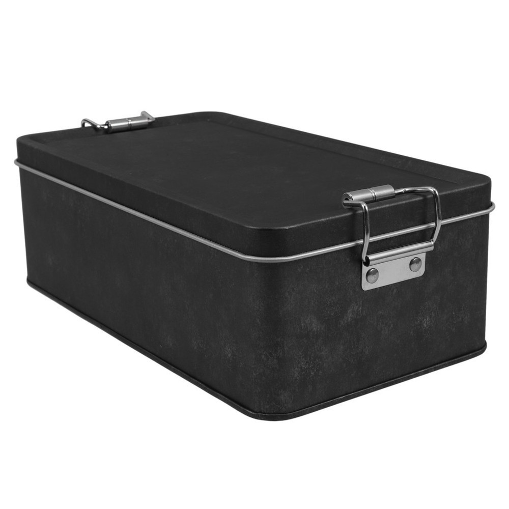 Iron Tin Container Tin Storage Can Counter Decoration Rectangular Metal Box