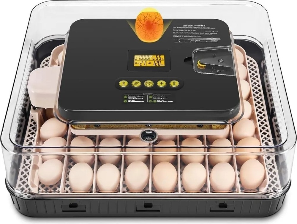 56 Egg Incubators for Hatching Eggs with Automatic Egg Turning and Humidity Gray