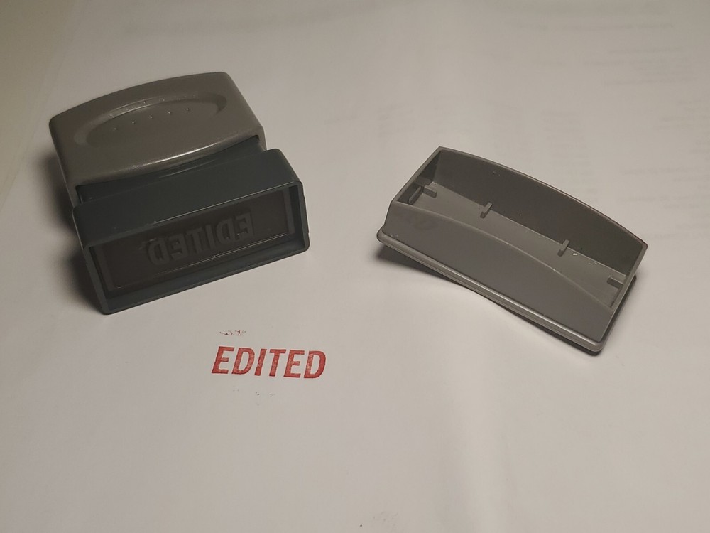 Xstamper pre-inked vintage "EDITED" stamp