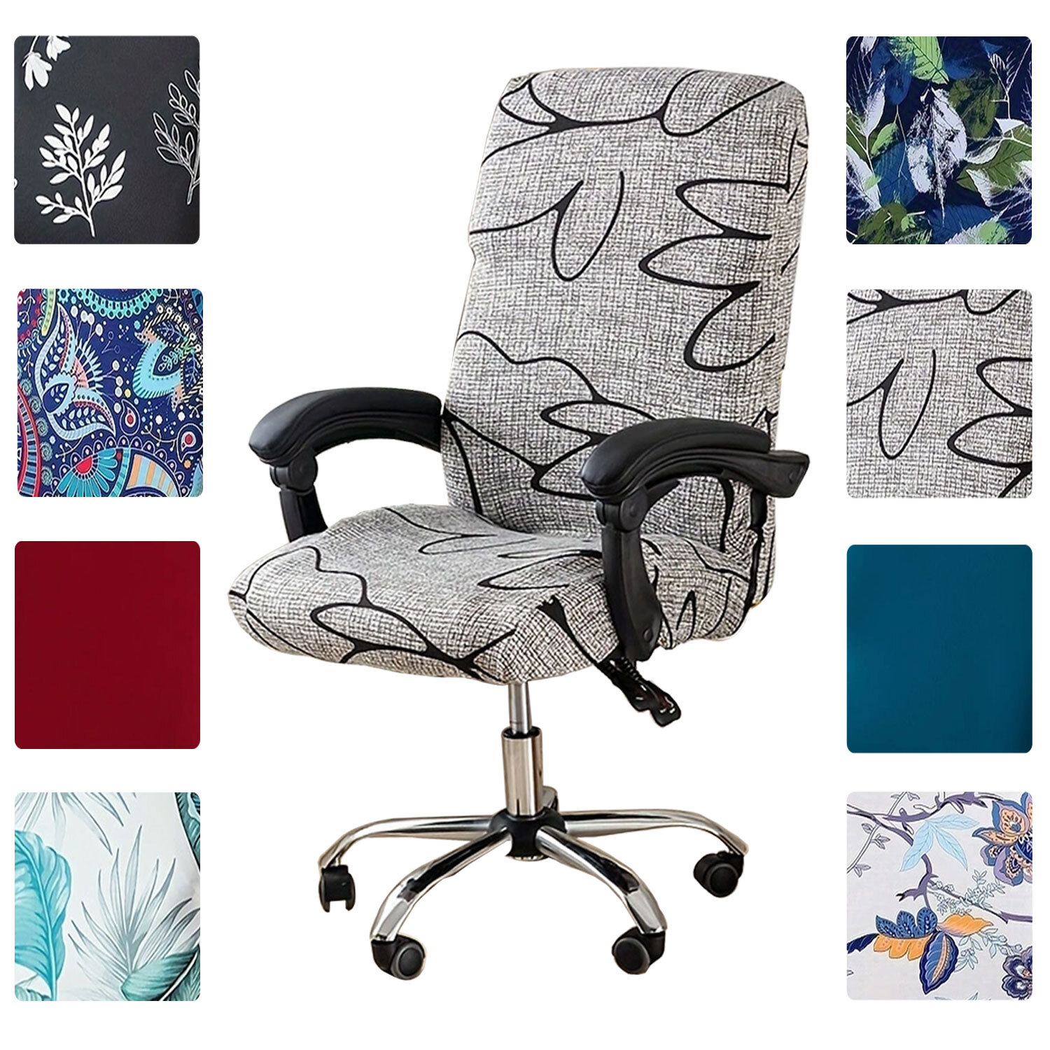 Stretchable computer swivel chair cover Desk chair protection, household items