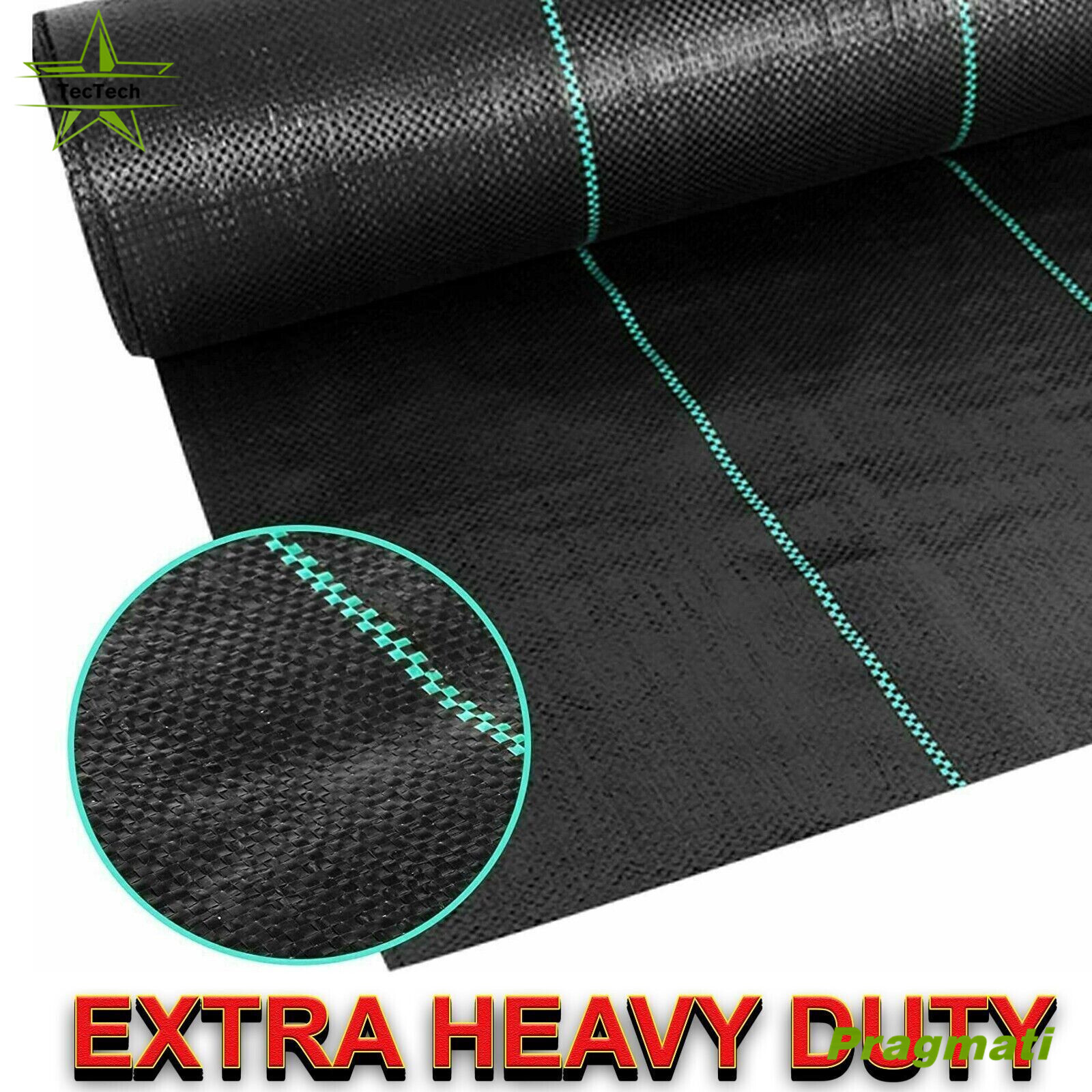 4FTx300FT Garden Heavy Duty Weed Barrier Landscape Fabric Block Gardening 3.2oz
