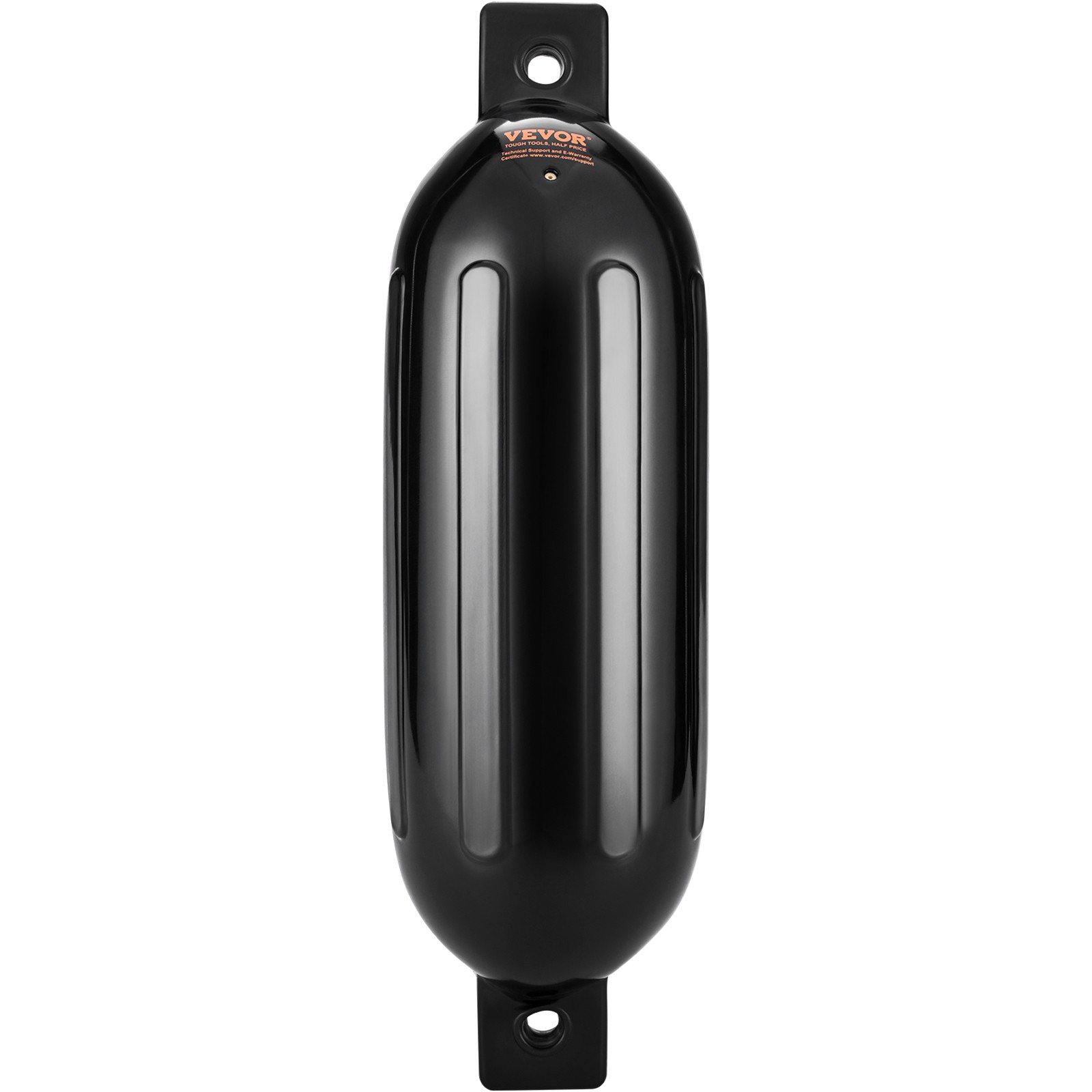 4Pcs Boat Fenders Inflatable Ribbed Boat Bumpers for Docking 5.5" x 20" Black