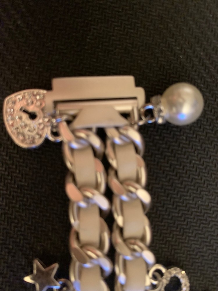 Charm Band Silver&White Bling for Watch(Strap)