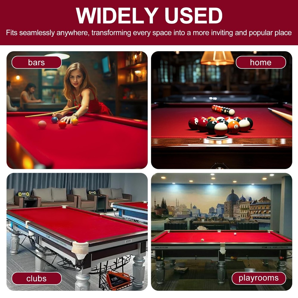 STRONGBERRY Pre-Cut Pool Table Felt Replacement Kit - 8ft Billiard GREEN