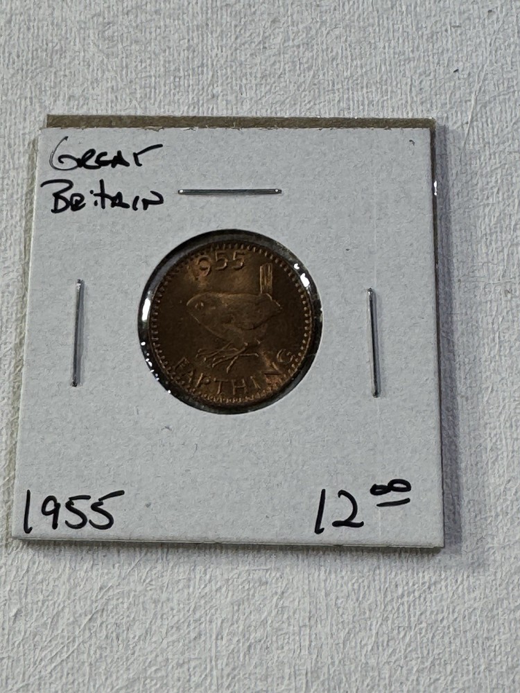 1955 Great Britain Farthing Bronze Coin