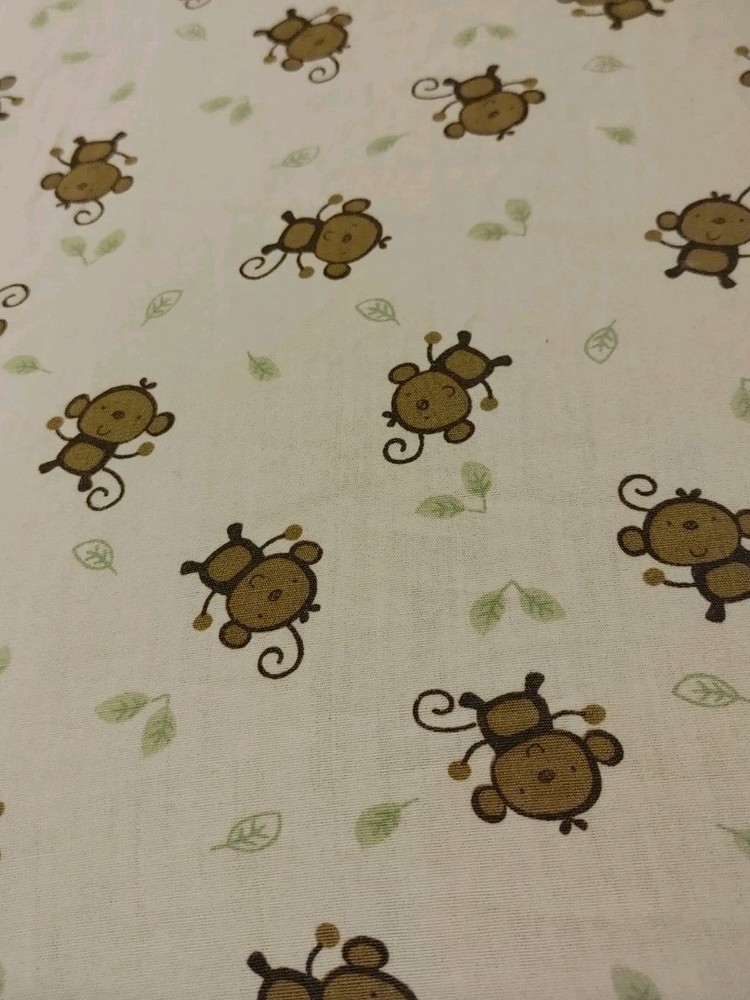 Vintage Koala Kids Fitted Crib Sheet Monkey Pattern Baby Nursery Bedding