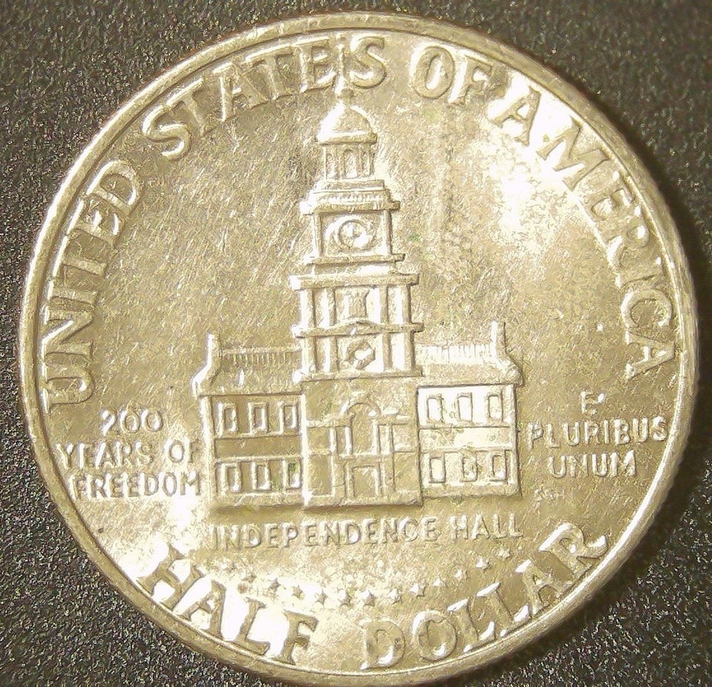 1976 D Bicentennial KENNEDY HALF DOLLAR Major Doubling On Reverse.