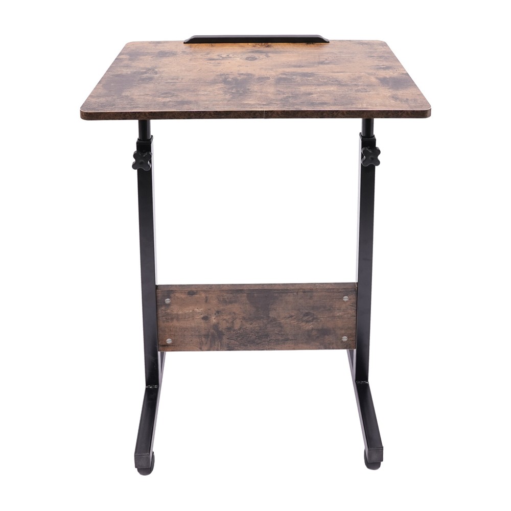 Adjustable Height Standing Desk Portable Rolling Computer Stand with 4 wheels