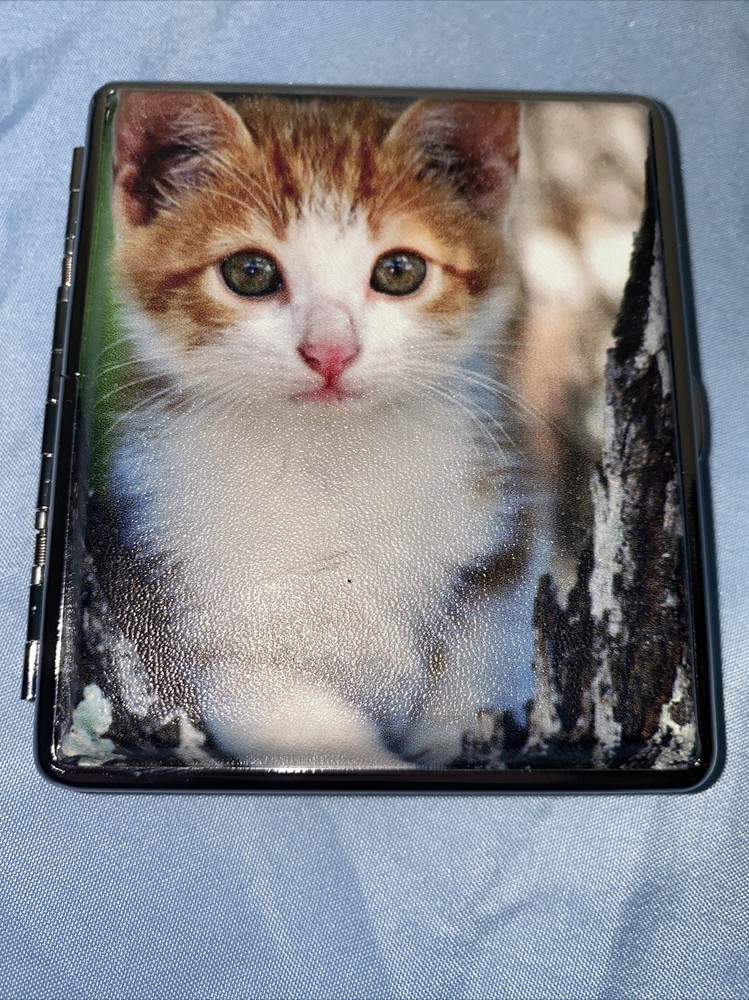 Fujima Kitten Double Sided PU Leather Wrapped King Size Cigarette Case