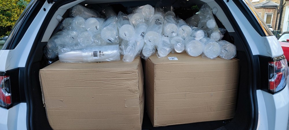 50 Disposable Plastic cups pack (500ml)