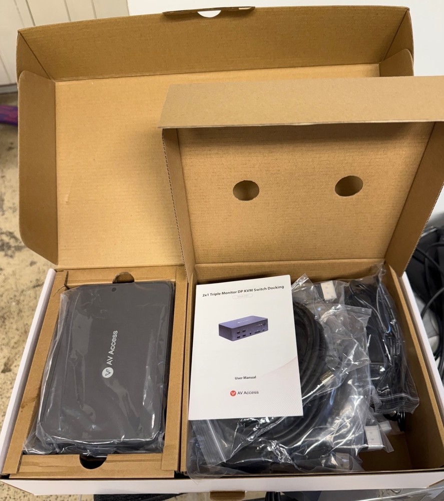 AV Access KVM Switch 3 Monitors 2 Computers 8K@60Hz iDock D23