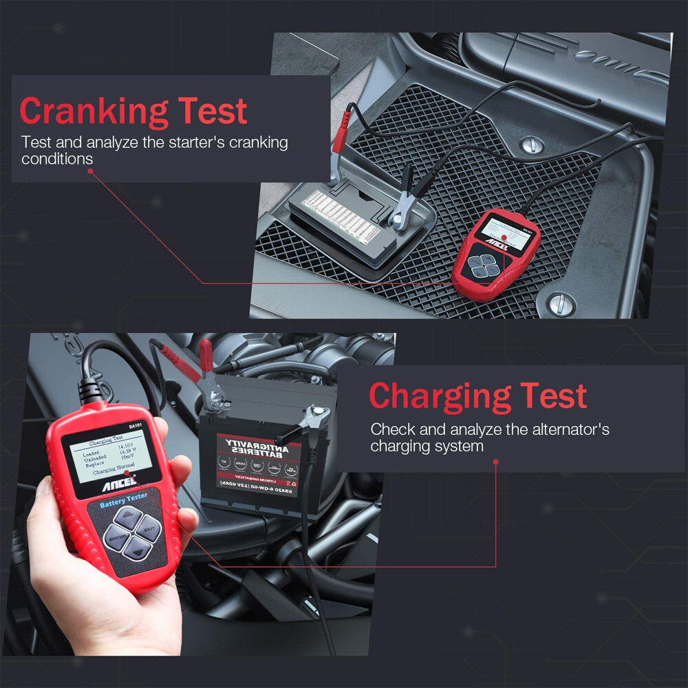 ANCEL BA101 12V 100-2000 CCA Battery Load Tester Digital Analyzer Bad Cell Test