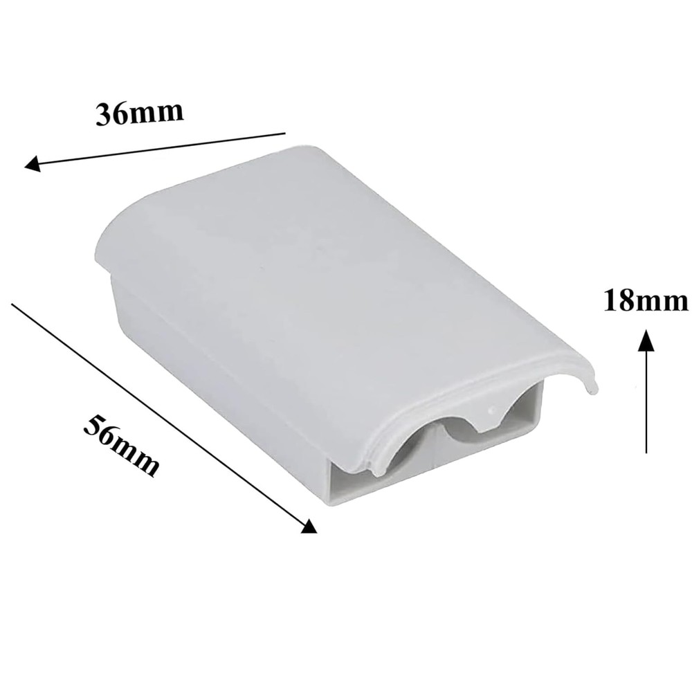 2 Pack Battery Cover for Xbox 360 Wireless Controller, 2Pcs White