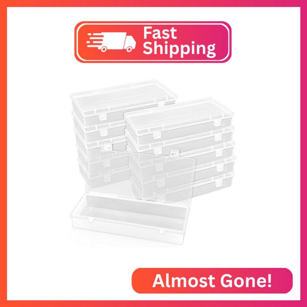 Fansunta 10 Pcak 6'' Plastic Storage Boxes, Small Storage Containers with Hinged