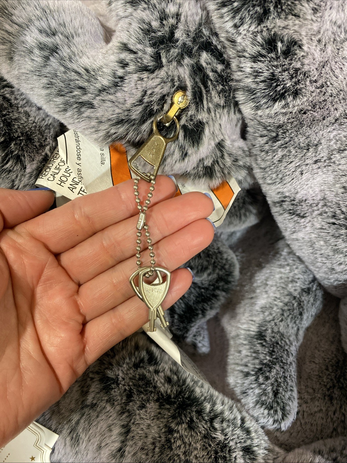 Pottery Barn Teen Chinchilla Faux Fur Bean Bag Slipcover Large 42" (Dark Purple)