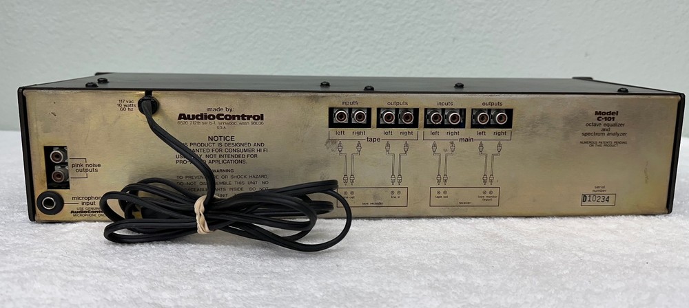 AUDIO CONTROL C-101 EQUALIZER / SPECTRUM ANALYZER