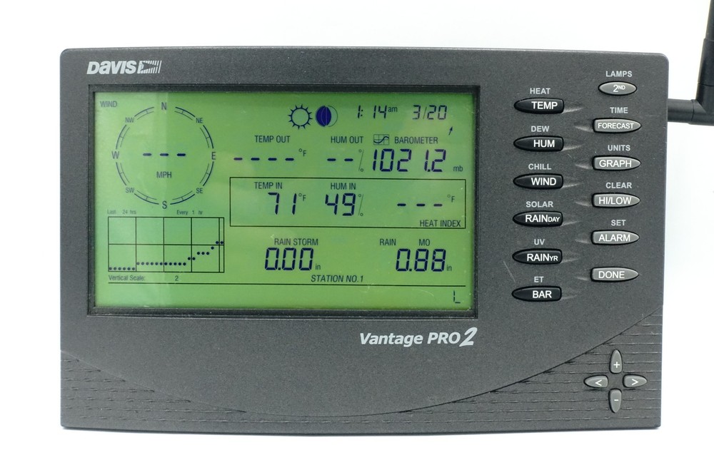 Davis Vantage Pro2 Wireless Weather Station Console Model 6152