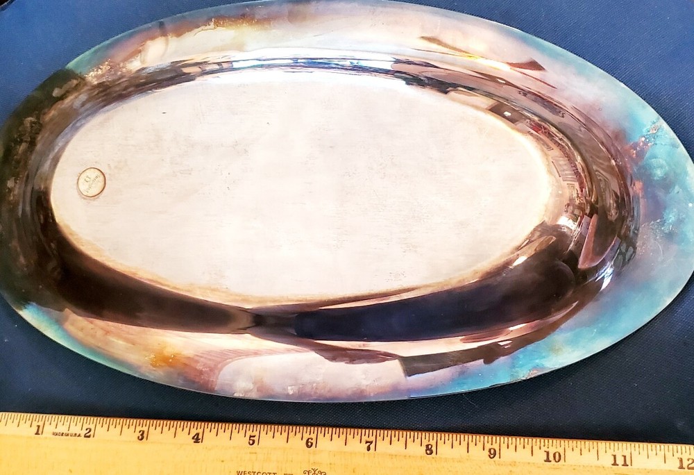 Vintage 12" Silverplated Serving Tray