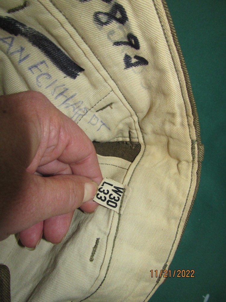 WWII 3Rd Army & Army Service Forces Ike Jacket, Pants, Hat & Tie