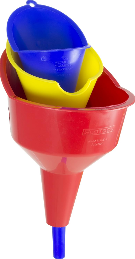 3 Pack Super Funnel Trio Multi Purpose Plastic Funnel Set Multi Purpose New