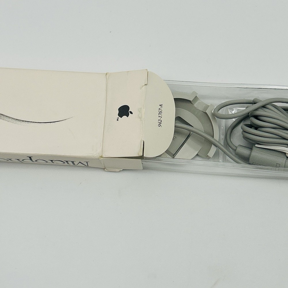 VINTAGE 1990 Apple Microphone Original Box Apple Computer Mic Electronics NEW